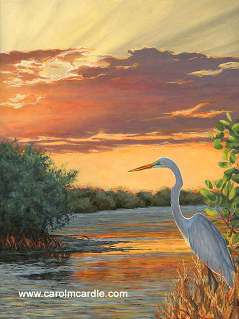 Egret Sunset